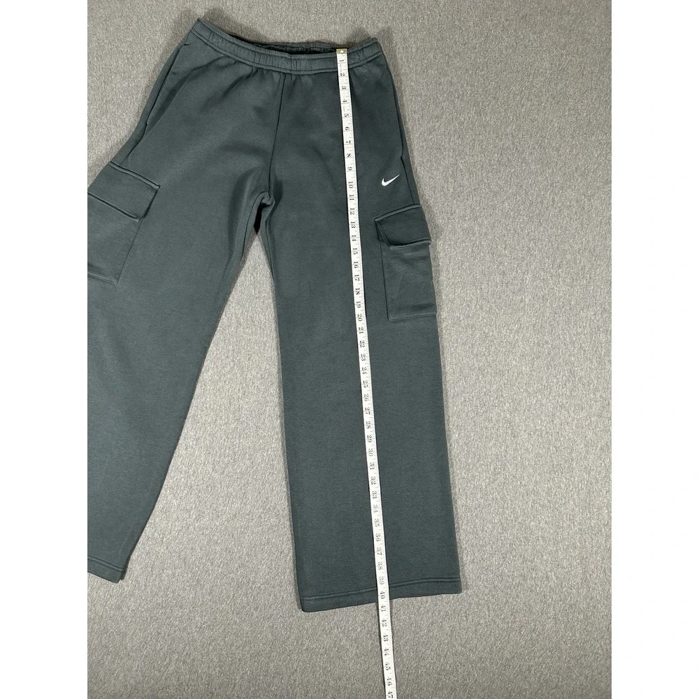 Nike Sportswear Cargo Sweatpants Mens Gray Fleece Wide Leg Baggy Jogger Pants S